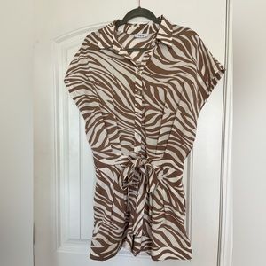 Fate Zebra Print Romper